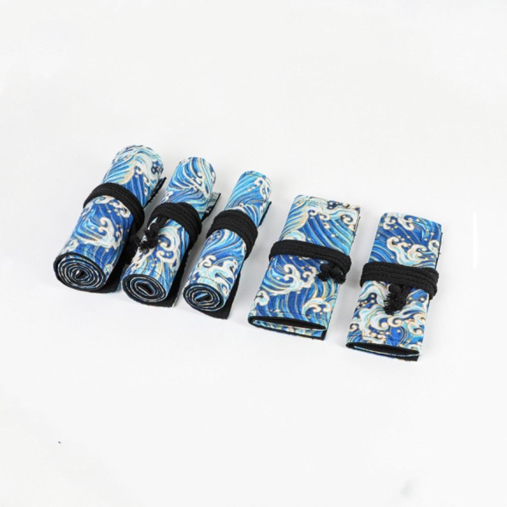 Pen Pouch Roll - 12/24/36/48/72 穴キャンバスロールアップ鉛筆バッグペンカーテンケース化粧ラップホルダー収納ポーチ学用品