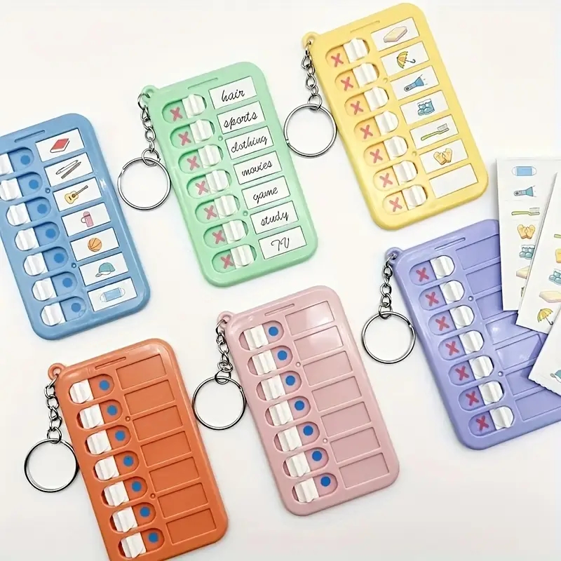 Stationery And Office Supply Chain - 子供の自己規律チェックリスト 文房具 メモボード 学用品 日記 キーチェーン