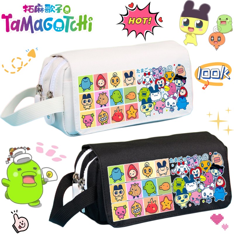 Pencil Case Large - たまごっち クチパッチ ミミッチ マメッチ アニメ周辺機器 漫画