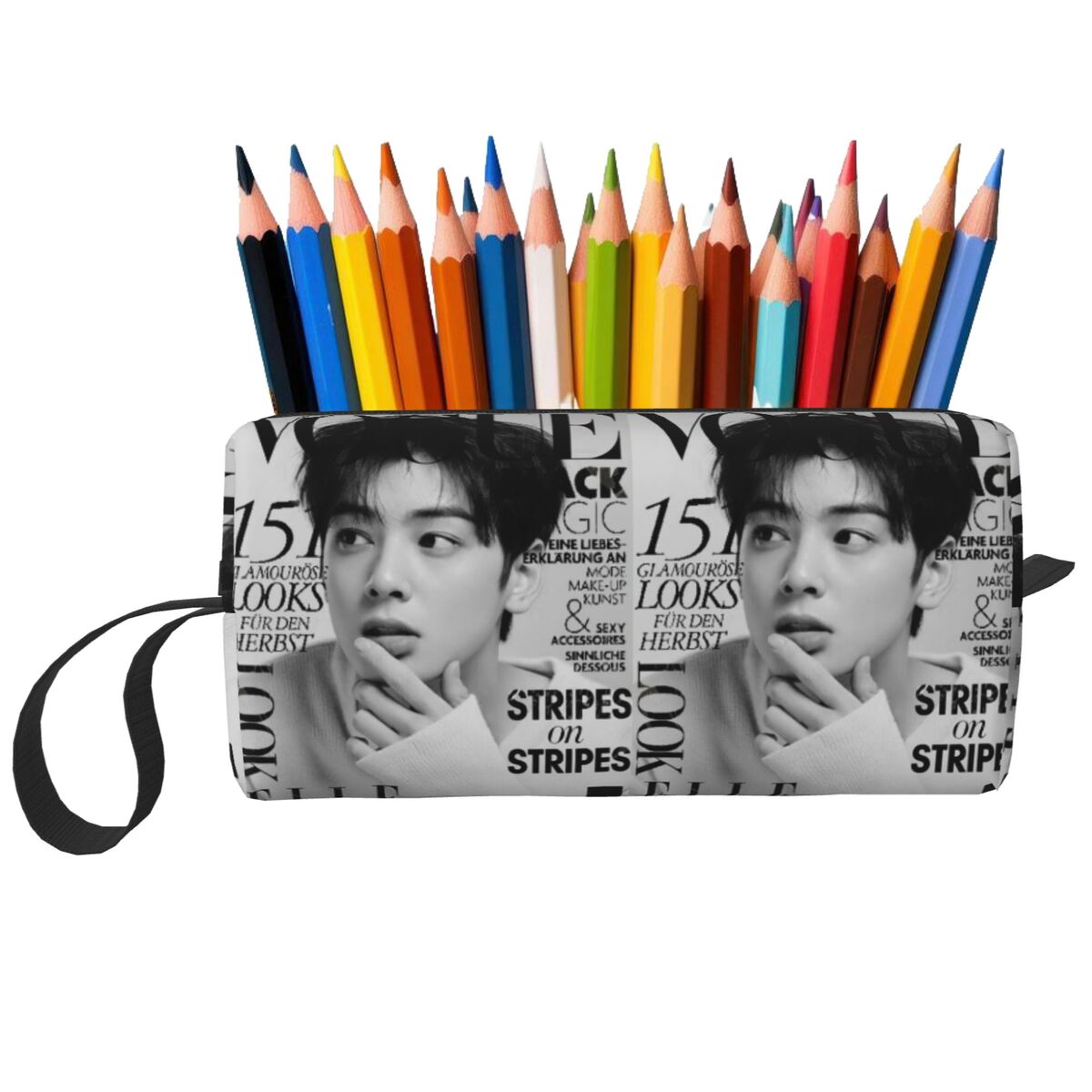 Stationery And Office Supply Chain - Cha EunWoo Kpop Astro 学生用鉛筆ケース ペンボックス
