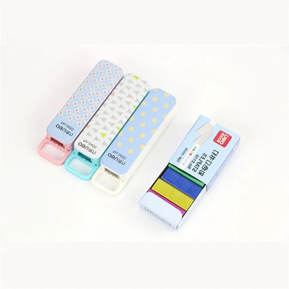 デリ-ポータブルカラーマニュアルミニホッチキス、キーホルダー - Stationery And Office Supply Chain のレビューと価格