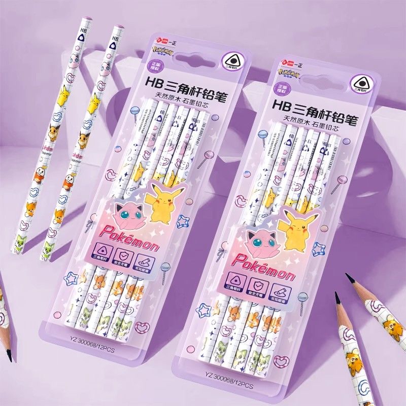 ポケモン三角形2B木製鉛筆 軽量筆記具 日常マーキング デス - Office Stationery And Supply のレビューと価格
