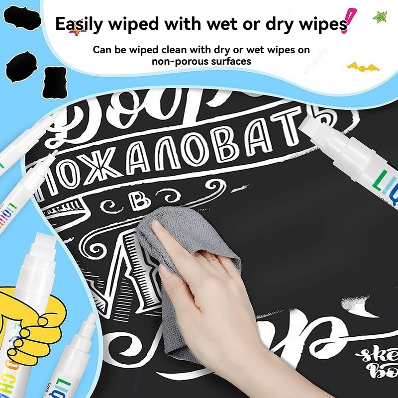 5 ピース/セット ホワイト チョーク マーカー 液体黒板マ - Whiteboard Marker Set のレビューと価格