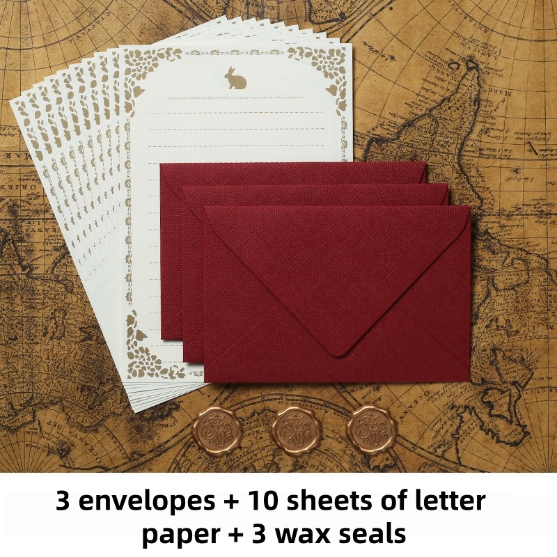 16 個のヴィンテージリネン封筒高級結婚式招待状セットレトロ - Wax Seal Stamp Kit のレビューと価格