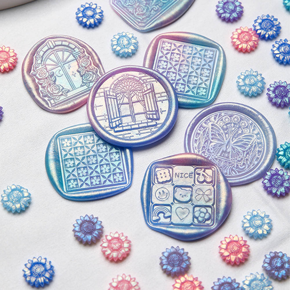 100 個混合色グリッタードリーミーオーロラシーリングワック - Wax Seal Stamp Kit のレビューと価格