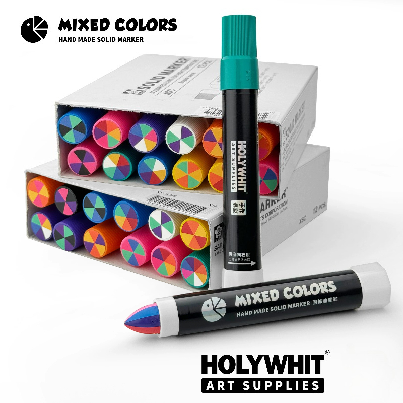 1 個混合固形油性防水ペイントマーカーペン虹色アートクラフト - Whiteboard Marker Set のレビューと価格