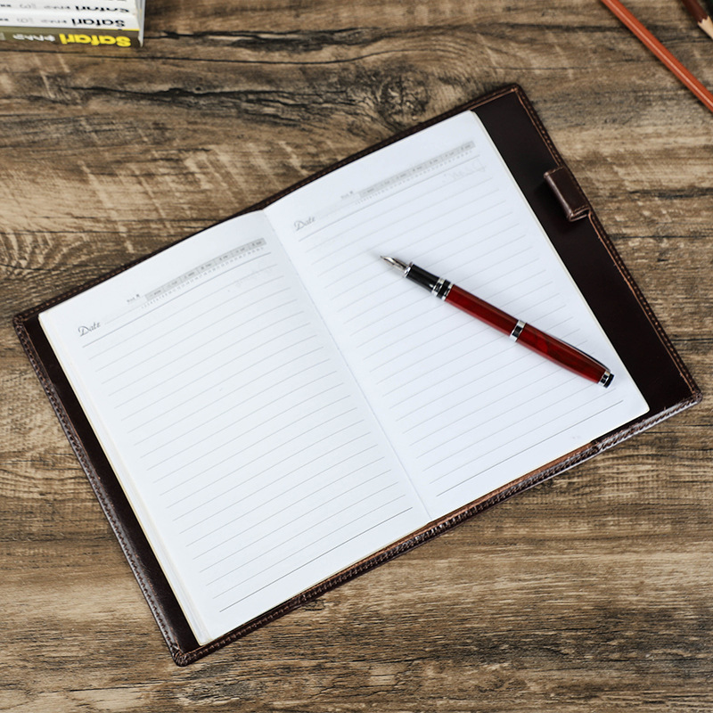 ペンホルダー付き本革a5ラップトップ、手作りノートブックカバ - Office Stationery Supply Business のレビューと価格