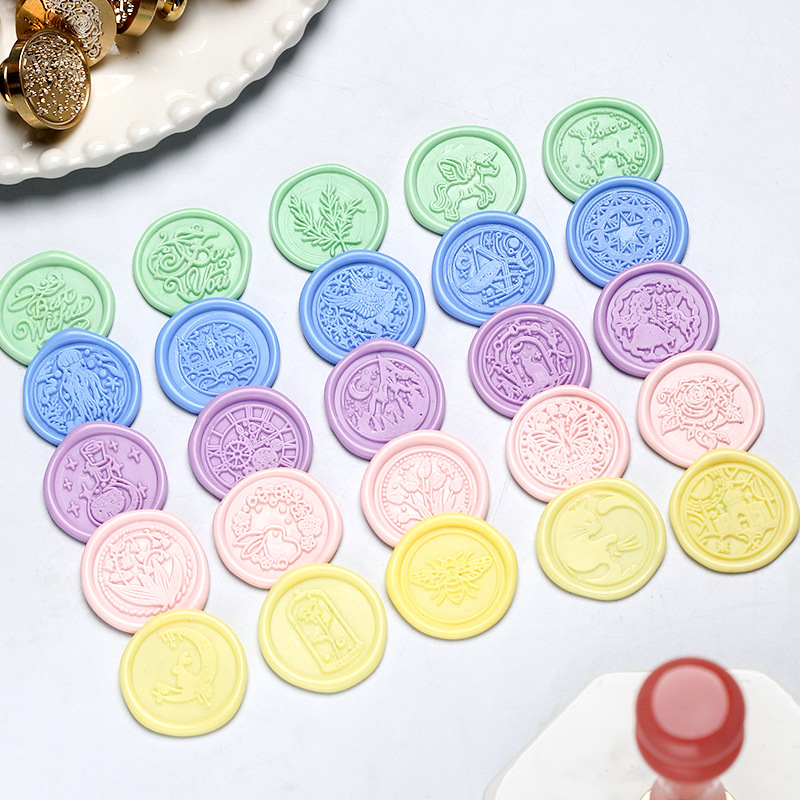 スタースカイロータスローズパターンワックスシールスタンプレト - Wax Seal Stamp Kit のレビューと価格