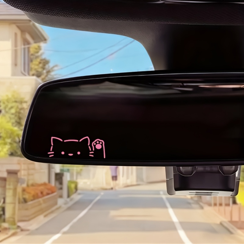 2枚セット 漫画風の覗き見猫 車のミラーステッカー スタイリ - Memo Pad Sticky のレビューと価格