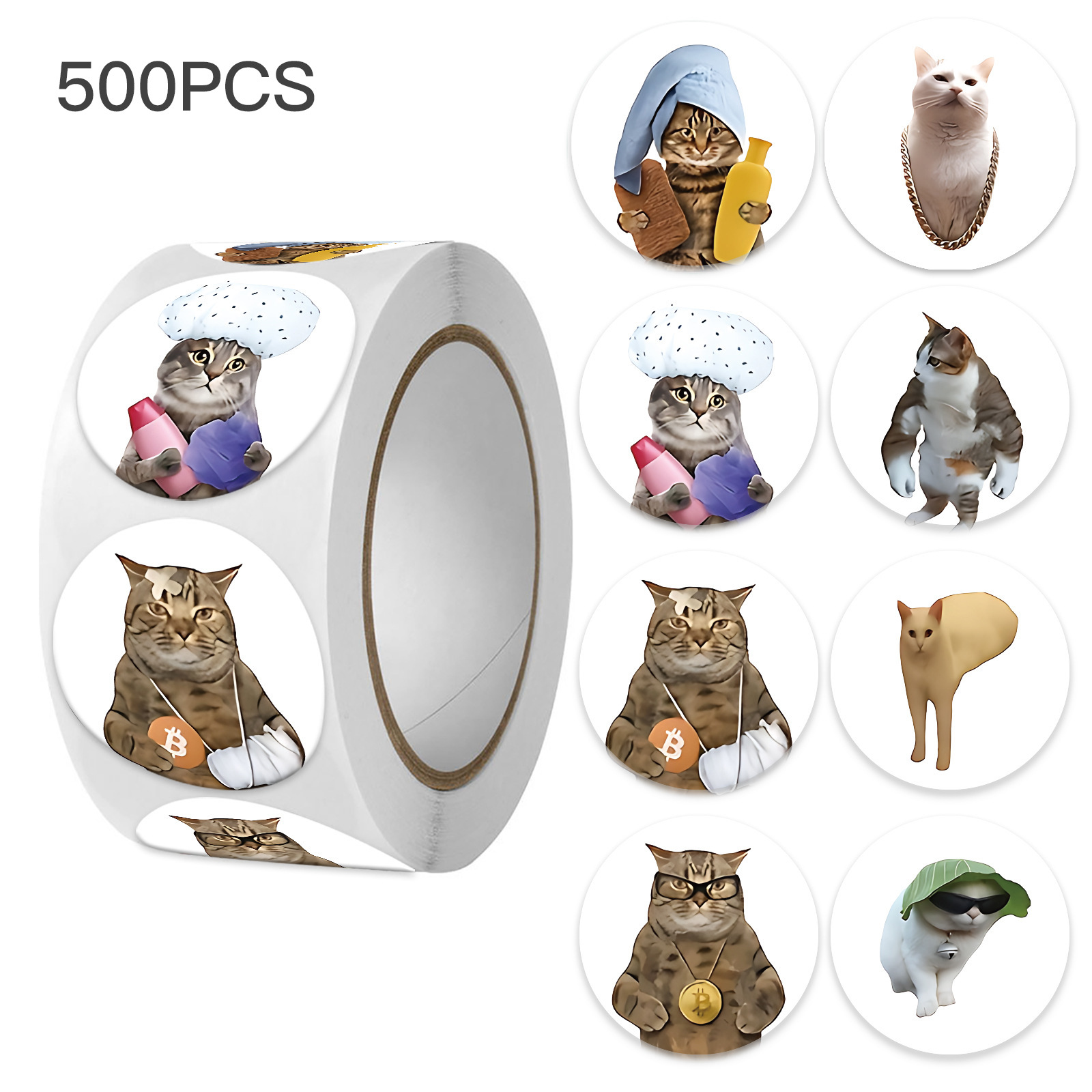 100-500 個おかしい猫落書き感情ミームステッカー電話ラ - Memo Pad Sticky のレビューと価格
