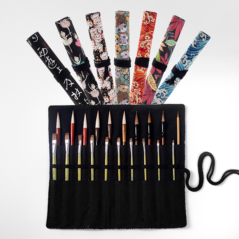 20穴ロールペンシルケース学校ライティングブラシペンシルケー - Pen Pouch Roll のレビューと価格
