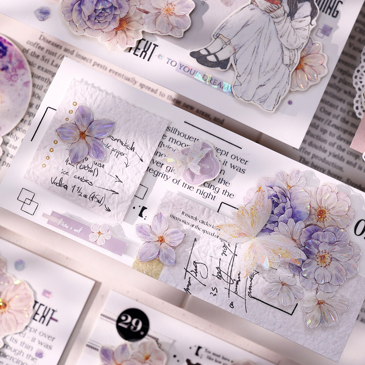 XiaoBaiJia スタジオヴィンテージ淡い紫のローズホワ - Washi Tape Set のレビューと価格
