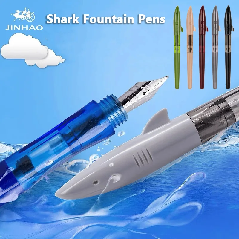 Jinhao-shark万年筆、fペン先、高品質、書道、ビジ - Office Stationery Supply Business のレビューと価格