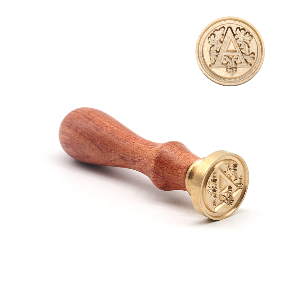 レトロな木製スタンプ クラシックな26文字のA-Zアルファベ - Wax Seal Stamp Kit のレビューと価格