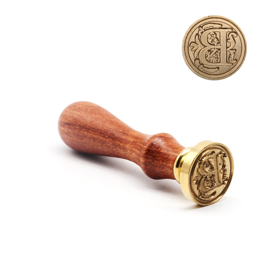 レトロな木製スタンプ クラシックな26文字のA-Zアルファベ - Wax Seal Stamp Kit のレビューと価格