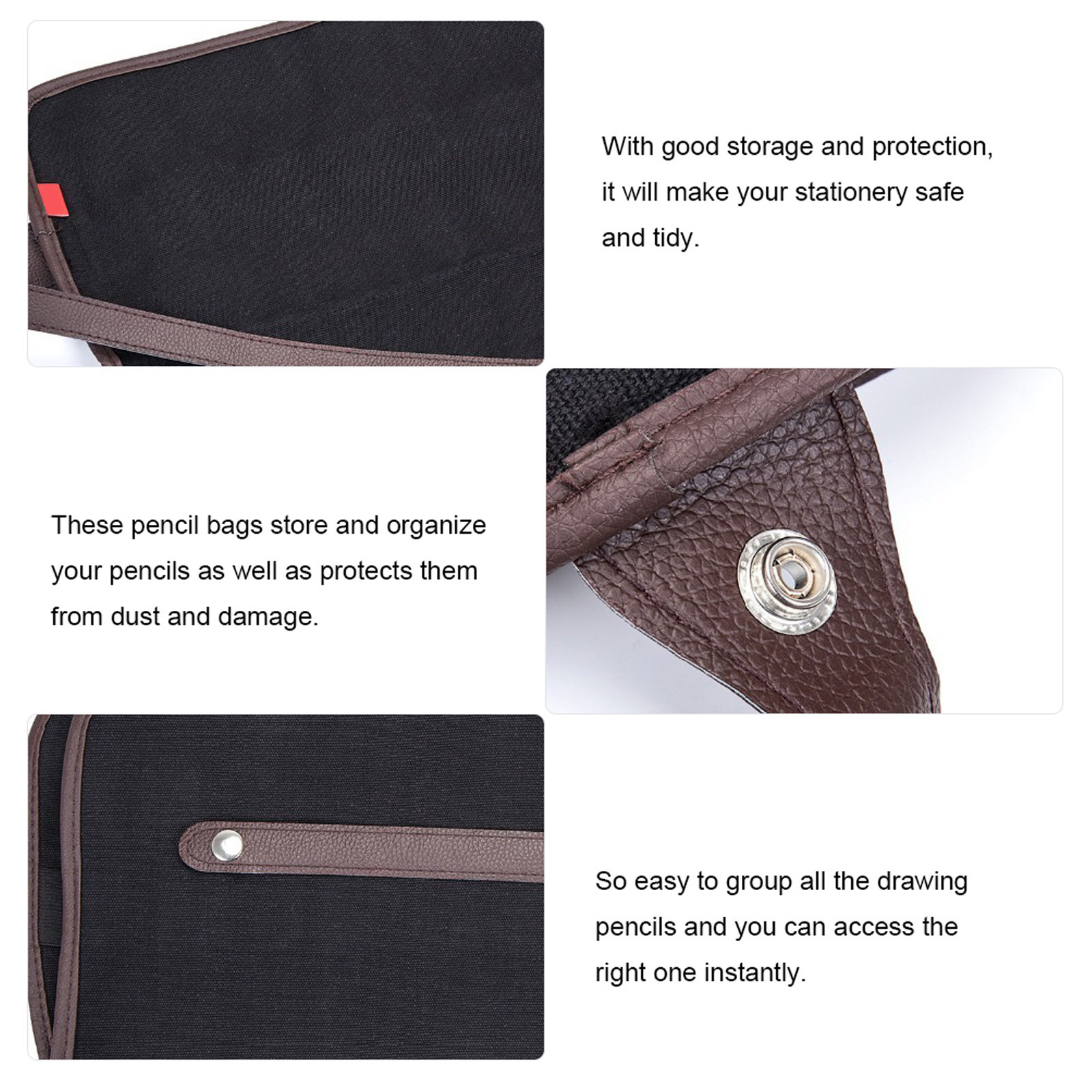 72スロットキャンバス製ペンシルロールアップケース、丈夫な描 - Pen Pouch Roll のレビューと価格